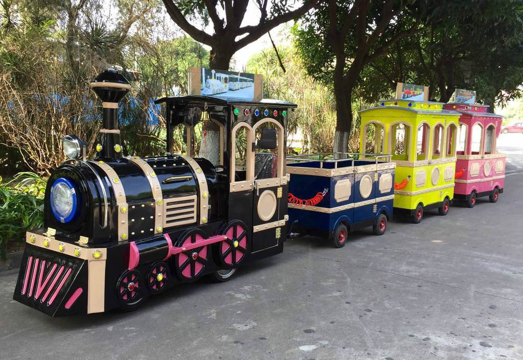 琼海景区广商场无轨观光小火车电动儿童游乐设备小火车可坐人户外玩具